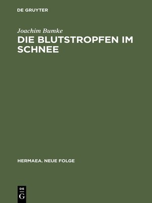 cover image of Die Blutstropfen im Schnee